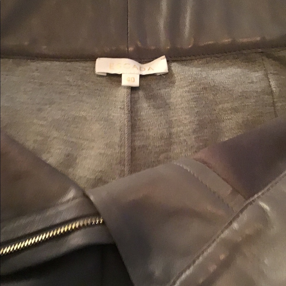 Grey Escada Leather Pants